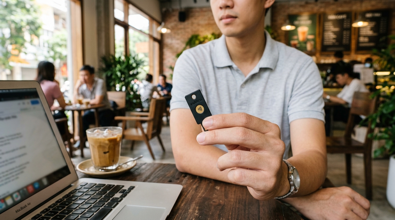Sử dụng khóa bảo mật vật lý